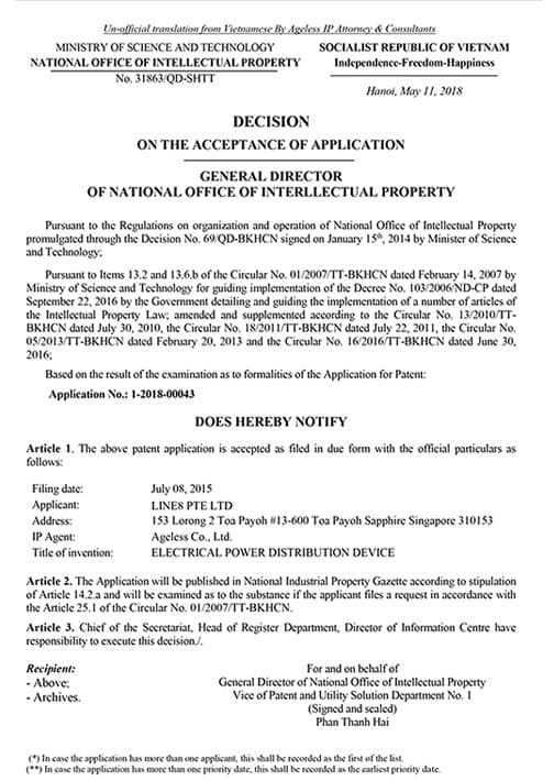 Vietnam Patent (Alt.)