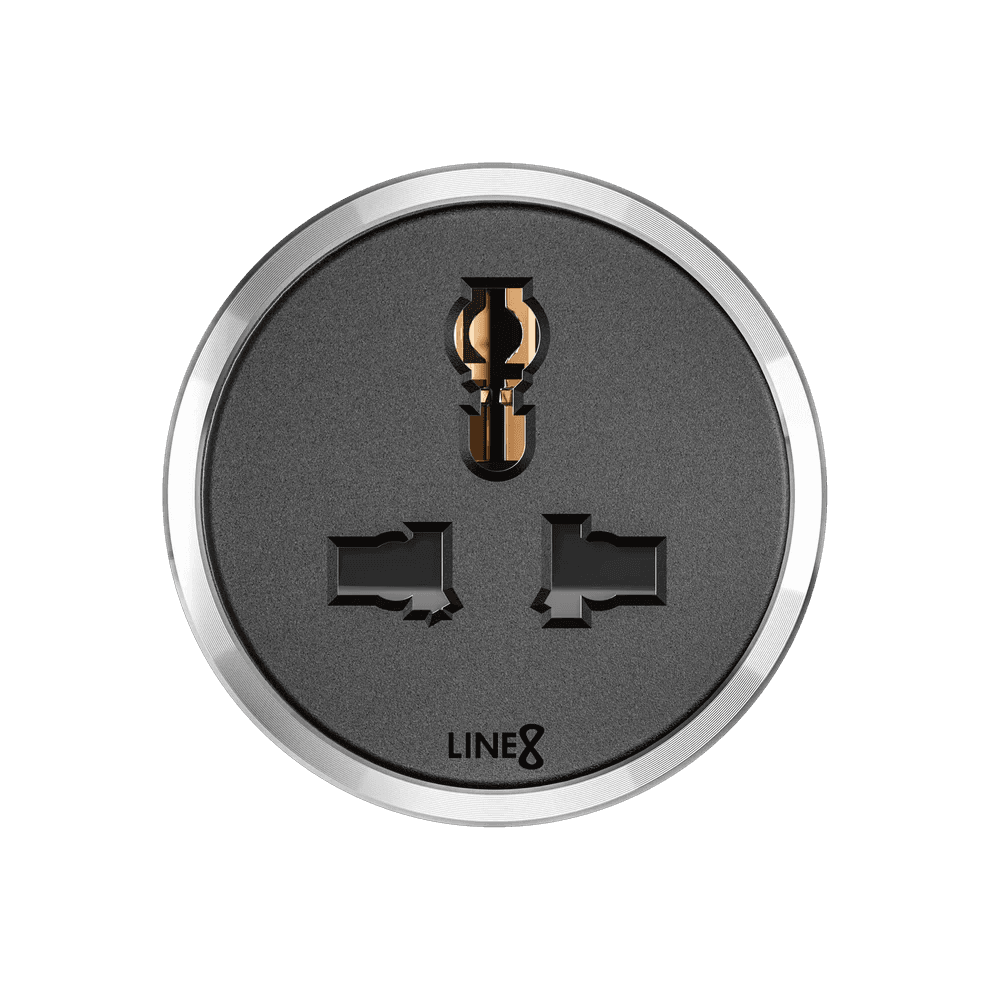 Ổ Cắm Điện Trượt Tiêu Chuẩn Line8 MLT-1BlackDS