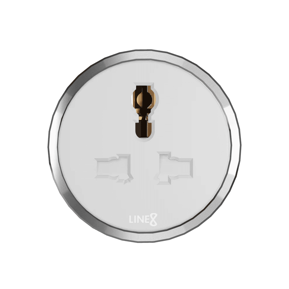 Ổ Cắm Điện Trượt Tiêu Chuẩn Line8 MLT-1WhiteDS