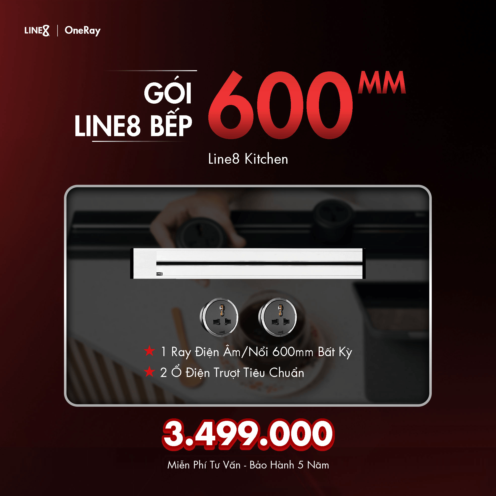 Gói Line8 Bếp 600mm